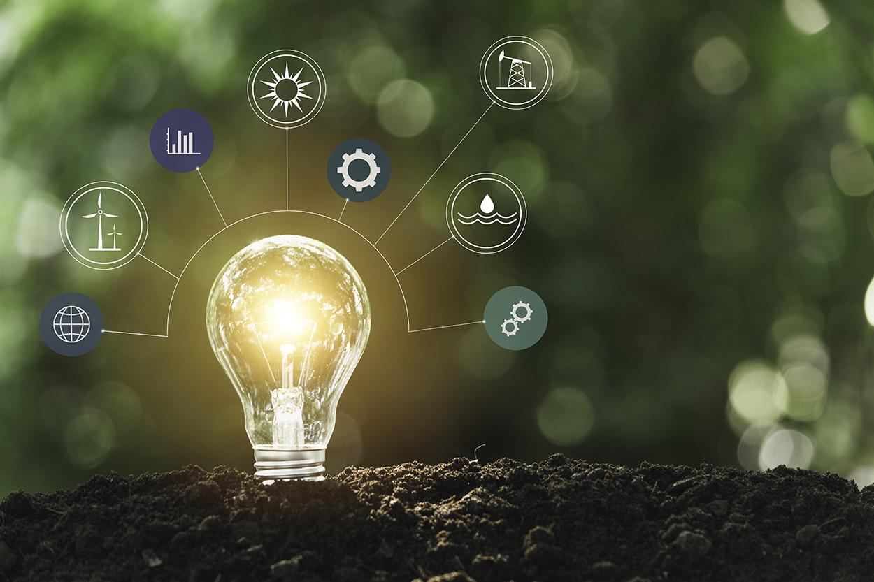 Concepto de eficiencia energética en edificios y hogares